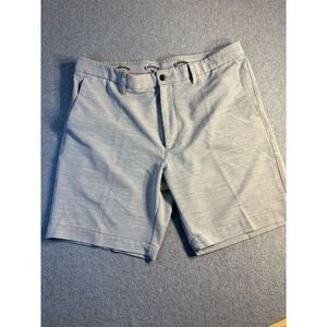 Callaway Chino Shorts‎ Men's Size 36 Beige Space Dye Polyester Pockets Mid Rise